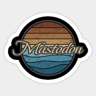 Mastodon Retro Waves Sticker